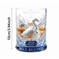 thumbnail image 3 of Grey Goose Frozen Flight Edition Whiskey Glass Cup - Grey Goose Frozen Flight Edition Collectible Frosted Glass Tumbler, Premium Blue and Silver Embossed Rocks Glass, 3 of 7
