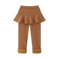thumbnail image 2 of Esho Girls Casual Warm Fleece Culottes Leggings Kids Winter Thicken Tutu Skirt Tights Long Pants 3-11Y, 2 of 3