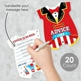 thumbnail image 2 of Big Dot of Happiness Carnival - Step Right Up Circus - Baby Bodysuit Wish Card Carnival Baby Shower Activities - Shaped Advice Cards Game - Set of 20, 2 of 5