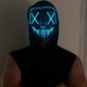thumbnail image 5 of Máscara de Halloween con luz LED para festivales, cosplay, disfraces de Halloween, fiestas de disfraces, carnaval, regalos (azul), 5 of 6