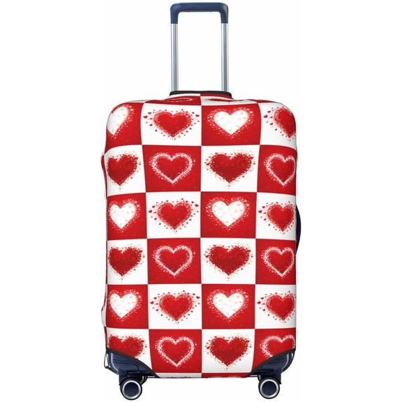 ONLY COVER, NOT INCLUDING THE SUITCASE Travel Luggage Cover Valentine''s Day Suitcase Protector Washable Baggage Covers (for 22-24 inch luggage)