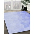 thumbnail image 3 of Ahgly Company Machine Washable Indoor Square Transitional Sky Blue Area Rugs, 6' Square, 3 of 7