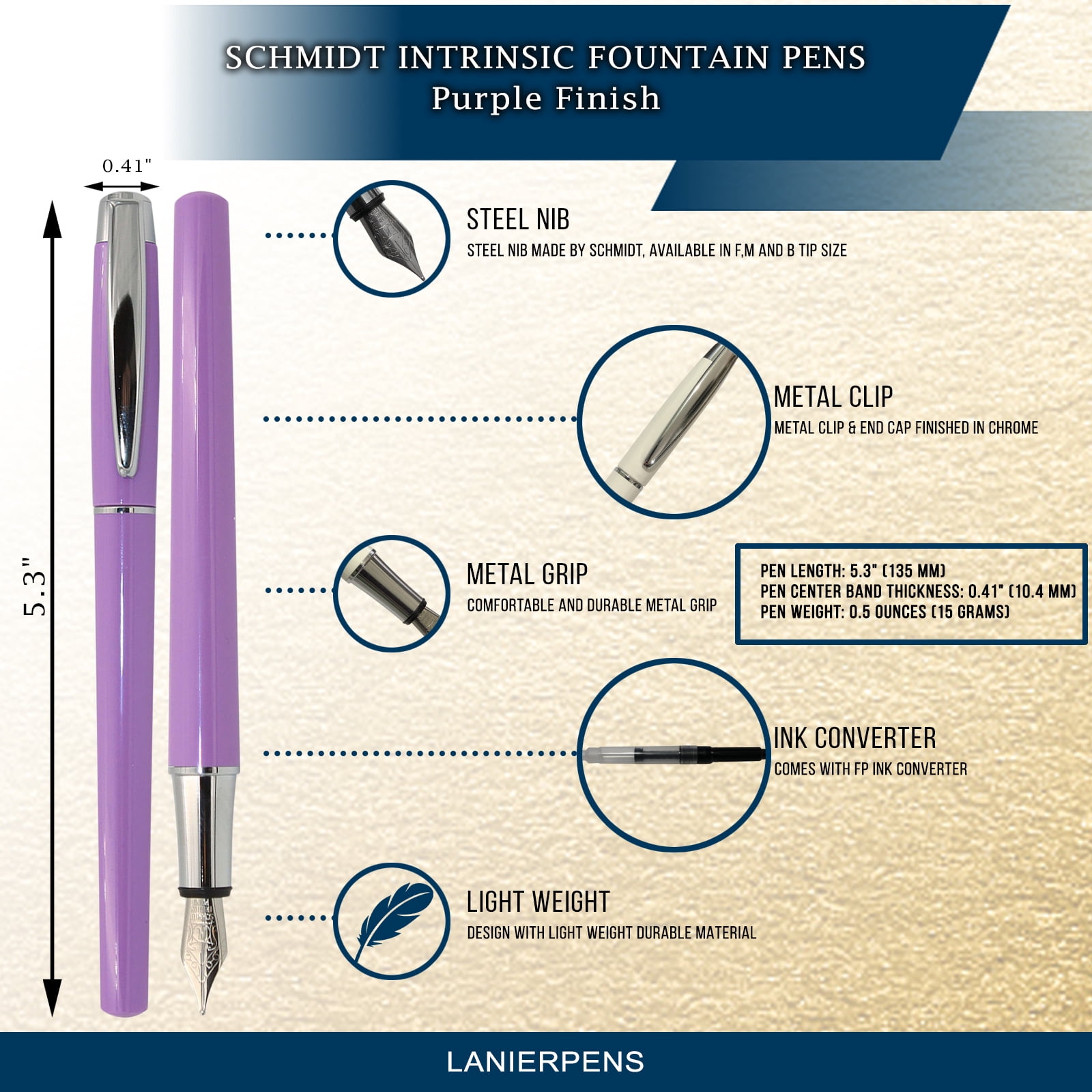 Schmidt Intrinsic Fountain Pen - Purple