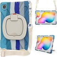 thumbnail image 2 of Funda colorida para Samsung Tab S6 Lite de 10,4 pulgadas con correa para el hombro, soporte de anillo ajustable grande y protección contra golpes., 2 of 5
