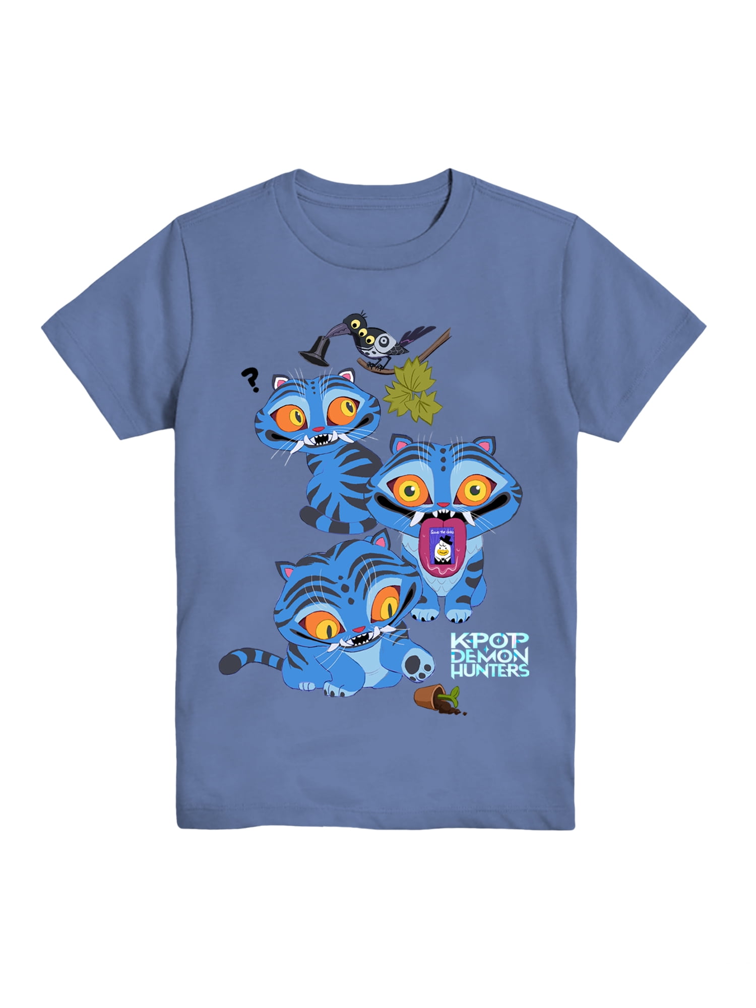 K-Pop Demon Hunters Boys' Graphic 2-Piece Set T-Shirts, Light Blue and Cool Peri, Sizes 4-18