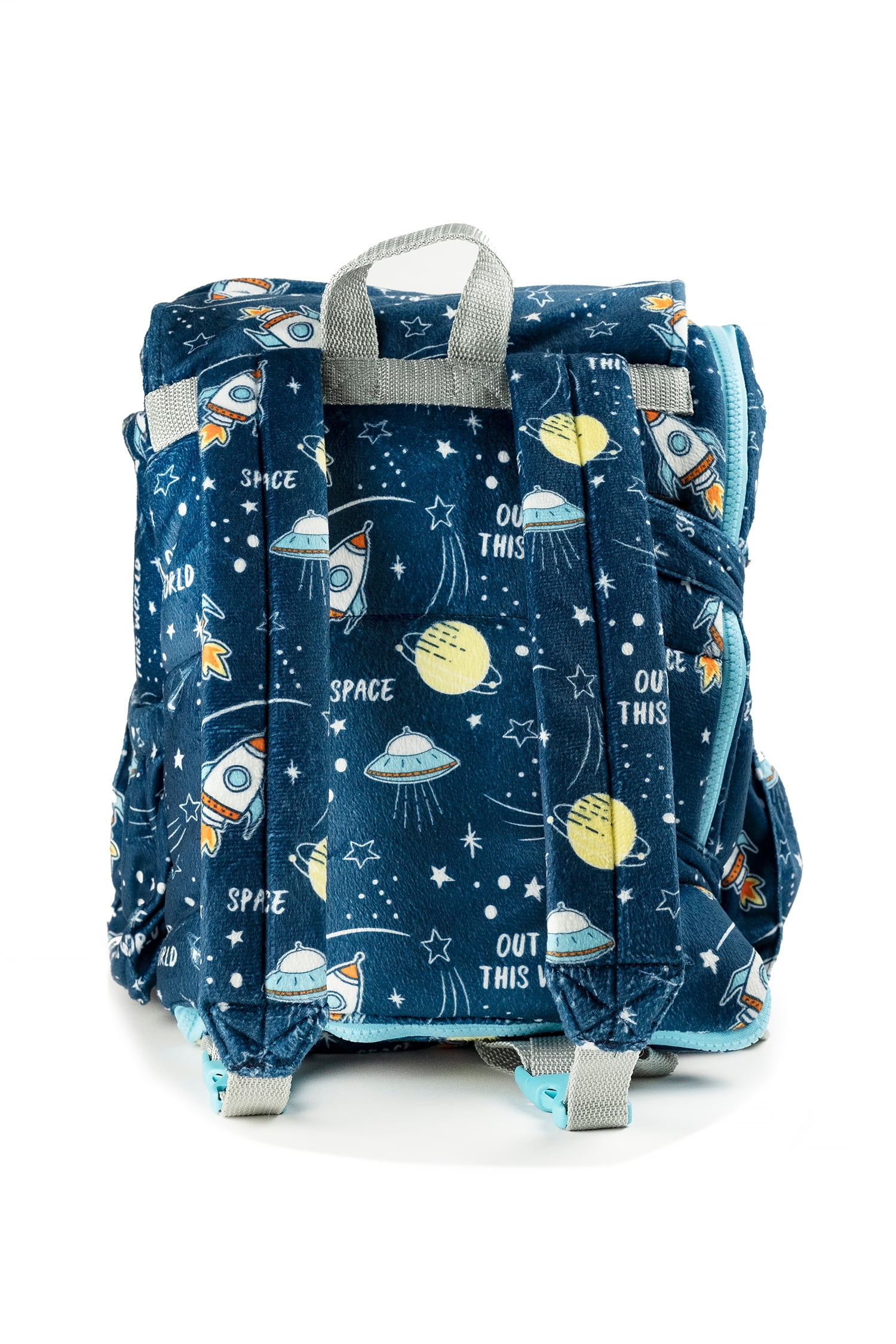 Mimish Sleep-N-Pack, 50 F Packable Kid's Sleeping Bag & Backpack, Space & Rockets Print