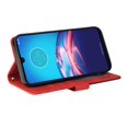 thumbnail image 4 of Étui pour Motorola Moto E 2020 Portefeuille en Cuir Livre à Rabat Folio Support Vue Couverture - Rouge, 4 of 5