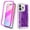 Star Purple Shell, variant on iPhone 13 Pro Case With Built-in Screen Protector, Rosebono Hybrid Graphic Design Pattern Hard Back Pannel Cover Case For iPhone 13 Pro (Wiccan)