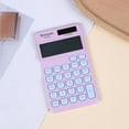 thumbnail image 6 of Summercome Basic Standard Calculators, Small Digital Desktop Calculator with 8-Digit LCD Display, Battery Solar Power Smart Calculator Pocket Size for Kids for Home School (Purple-Blue), 6 of 8