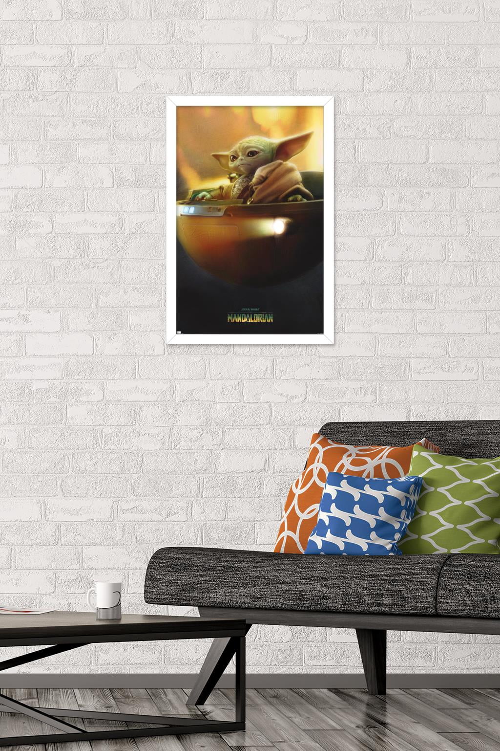 Star Wars: The Mandalorian Season 3 - Grogu in Pod Wall Poster, 14.725" x 22.375" Framed