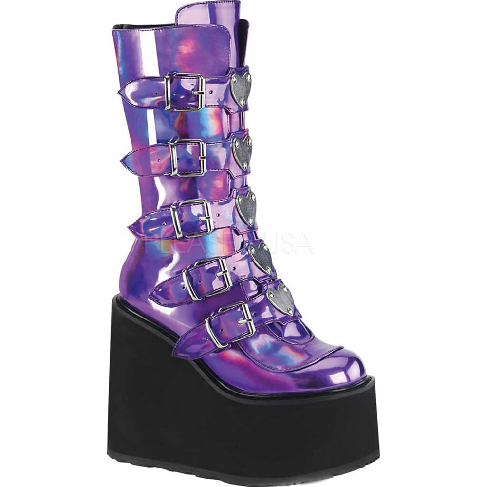 women's demonia swing 230 platform mid calf boot