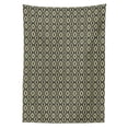 thumbnail image 3 of Ambesonne Geometric Tablecloth Rectangular Table Cover, Wavy Vertical Tiles, 60"x84", Charcoal Grey Yellow, 3 of 4