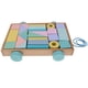 thumbnail image 4 of Bloques de Multicolores Bloques de Construcción de Bloques de Construcción Juguetes, Desarrollo de La Coordinación Ojos de Azul Hugo Conjunto de bloques de construcción de madera, 4 of 7