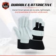 thumbnail image 5 of Daniel Smart All-purpose Goatskin Leather Work Gloves Protective hand gloves for maximum protection Durable & Comfort, 5 of 6