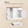 thumbnail image 6 of Coffee Bar Cabinet, Lofka 42" Farmhouse Kitchen Storage Sideboard Buffet Cabinet with 8 Shelves & 1 Drawer, Multifunctional Console Table for Dining Living Room Entryway Coffee Station, Brown Desktop, 6 of 8