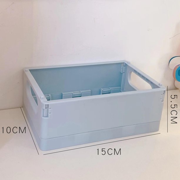 Mini cestas de almacenamiento de plástico, , caja de almacenamiento plegable apible, organizador de escritorio para oficina, cocina, hogar, Baoblaze Cesta de almacenamiento
