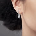 thumbnail image 4 of Olilia Earrings Hoop Stud Drop & Dangle Rhinestone Inlaid Banquet Jewelry Ring Ear Temperament Ring Birthday Gift Earring for Girlfriend., 4 of 4