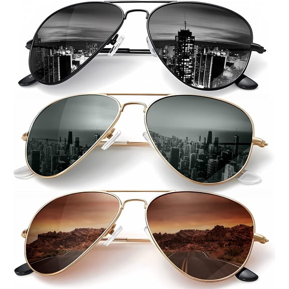 Classic Aviator Sunglasses for Men Women Driving Sun glasses Polarized Lens UV Blocking