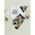 thumbnail image 2 of Coduop Newborn Baby Boys Pants Suit,Long Sleeve Romper and Long Pants Outfit Set,with Hat, 2 of 8