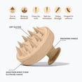 thumbnail image 3 of TADA Beauty Biodegradable Scalp Massager Shampoo Brush & Shower Scrubber for Hair & Scalp - Beige, 3 of 5