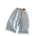 thumbnail image 3 of Weebloom Kids Girl'S Baggy Jeans Wide Leg Casual Pants Fashionable Striped Denim Trousers Toddler Kids Comfortable Elastic Waist Soft Long Pants Denim Pants 3-4 Years, 3 of 3