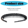 thumbnail image 3 of Glittering Full Rhinestones Hairhoop with Tooth Comb Stylish Face Washing Hairband For Women And Girls Daily Accessories, 3 of 9