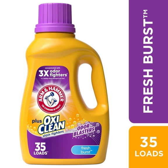 ARM & HAMMER Plus OxiClean with Odor Blasters Fresh Burst Liquid Laundry Detergent 45.5 fl oz - Pack of 1