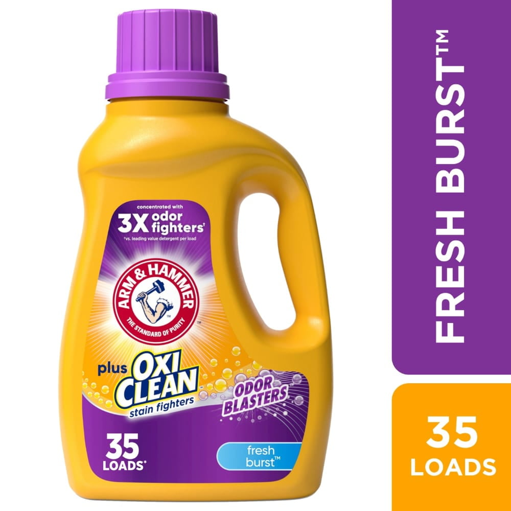 ARM & HAMMER Plus OxiClean with Odor Blasters Fresh Burst Liquid Laundry Detergent 45.5 fl oz - Pack of 1