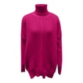 thumbnail image 4 of Ediodpoh Fall Sweaters for Women Winter High Neck Knit Pullover Soft Warm Turtleneck Batwing Sleeve Red XXXL, 4 of 4
