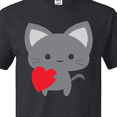 thumbnail image 4 of Inktastic Heart Cat T-Shirt, 4 of 5