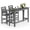GRAY, variant on Ciokea High Adirondack Bar Chair, Outdoor Bar Stool for Balcony, Backyard, Poolside, Black