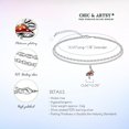 thumbnail image 7 of Chic & Artsy Butterfly Opal Anklet, 925 Sterling Silver, 10.7 Inch Chain, 7 of 7