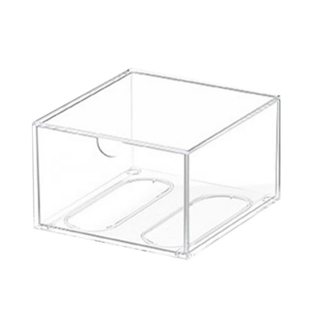 Organizador de cajones de acrílico apilable, contenedor organizador de acrílico, soporte de almacenamiento, acrílico L