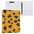 thumbnail image 3 of Leopard Print Pattern 3 Ring Binders 1.5 inch Hardcover File Folders with Interior Pockets A4 Size Organizer for School Office Hospital Set of 2, 3 of 8