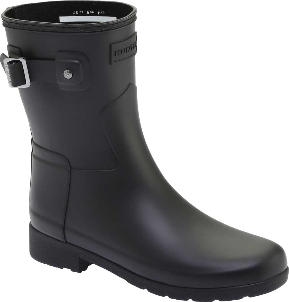 Women's Hunter Original Refined Short Rain Boot Black 10 M
