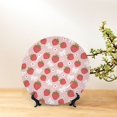 thumbnail image 6 of Yiaed Floral Strawberr Print Bone China Decorative Plate Ceramic Dinner Plates Art Crafts with Display Stand-10in, 6 of 6