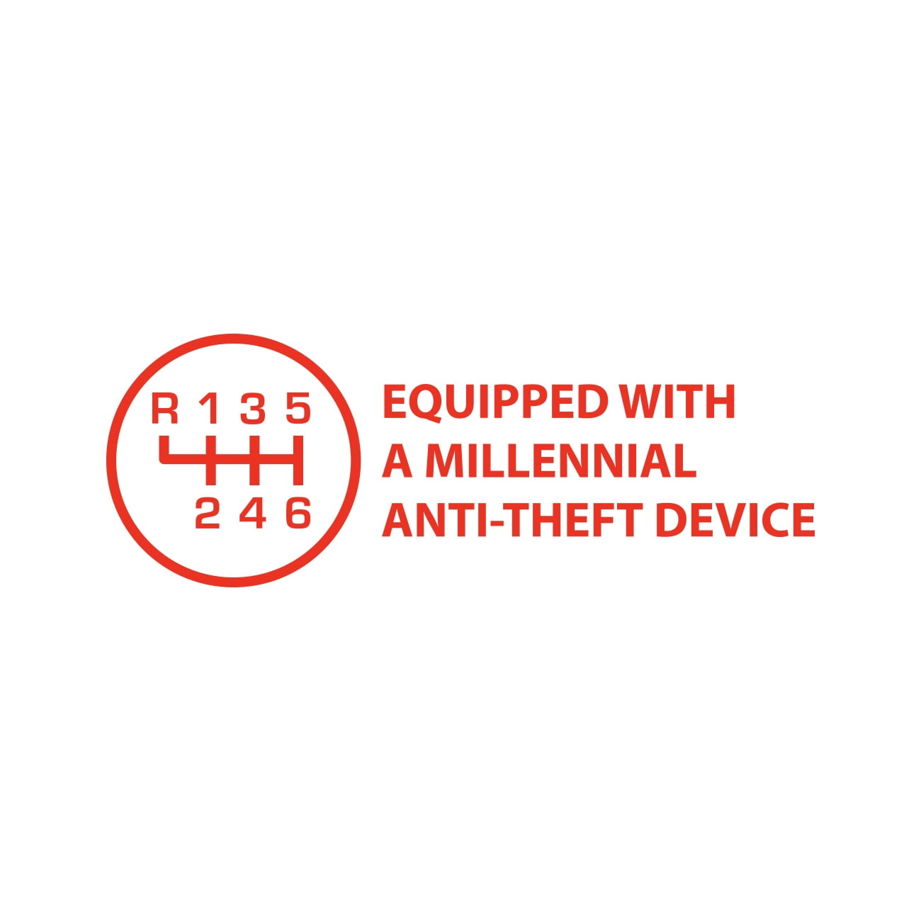 Equipped With A Millennial AntiTheft Device Sticker Decal Die Cut