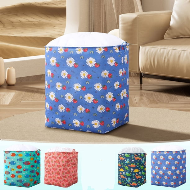Bolsa de Almacenamiento de Lino de 100 L, Gran Capacidad para Edredones y Chaquetas, Diseño con Cordón a Prueba de Polvo, Flexible Portátil, Ideal para Organizar El Hogar, Tamaño 50 X 40 X 50 Cm.