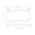 thumbnail image 4 of Brembo P65011N NAO BRAKE PADS Fits select: 2006 PORSCHE 911 CARRERA S CABRIOLET, 2007 PORSCHE 911 NEW GENERATION CARRERA S, 4 of 4