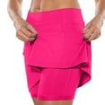 thumbnail image 4 of MIXUE Skirts For Women Summer Solid Color Elastic High Waist Casual Yoga Sports Mini Tennis Skirt Daily-Wear,Pink,S, 4 of 7