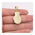 thumbnail image 2 of 1 3/4" Diamond-Cut Boxing Glove Unisex Adult Pendant 10K Yellow White Gold, 3.05 Gr - Goldum NYC, 2 of 6
