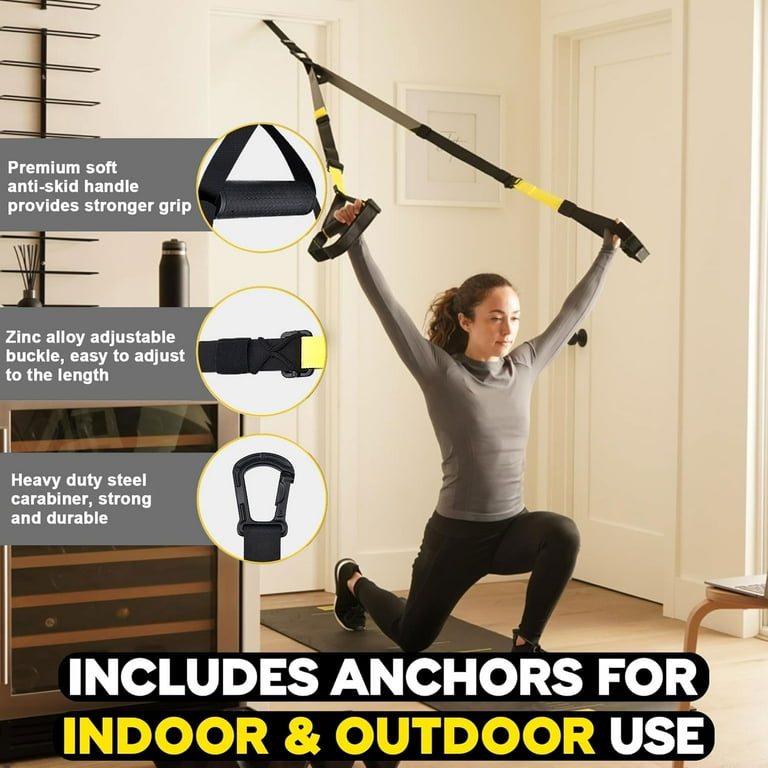 WQQQW Suspension Trainer System, Resistance Training Kit for Cross