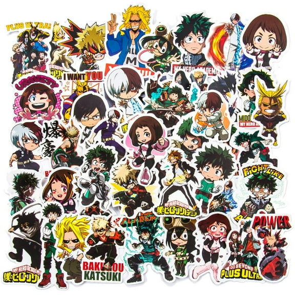 100Pcs My Hero Academy Stickers for Water Bottle Laptop Computer Phone Case Luggage Notebook Skateboard Lunchbox Decals Gifts for Kids Teen Adults