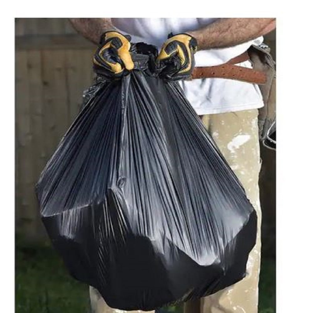 60 Gallon Strong Large Black Trash Bags Heritage Bag H9250SK HBCH9250SK  HERH9250SK