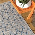 thumbnail image 4 of Alfombra geométrica marroquí JONATHAN Y Ourika, 120 cm, color gris claro/azul marino, 4 of 7