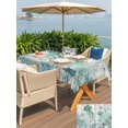 thumbnail image 5 of Outdoor Tablecloth with Umbrella Hole for Patio/Picnic/Party/Camping, Teal Jellyfish Coastal Waterproof Table Cloth Rectangle Table Cover Washable, Summer Beach Coral Nautical Ocean (60"x 84"), 5 of 8
