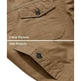 thumbnail image 4 of CNKOO Men‘s Cotton Lightweight Multi Pockets Zip Front Stand Collar Military Jackets Windbreaker, 4 of 7