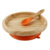 Baby Open Plate + Spoon | Bamboo & Silicone