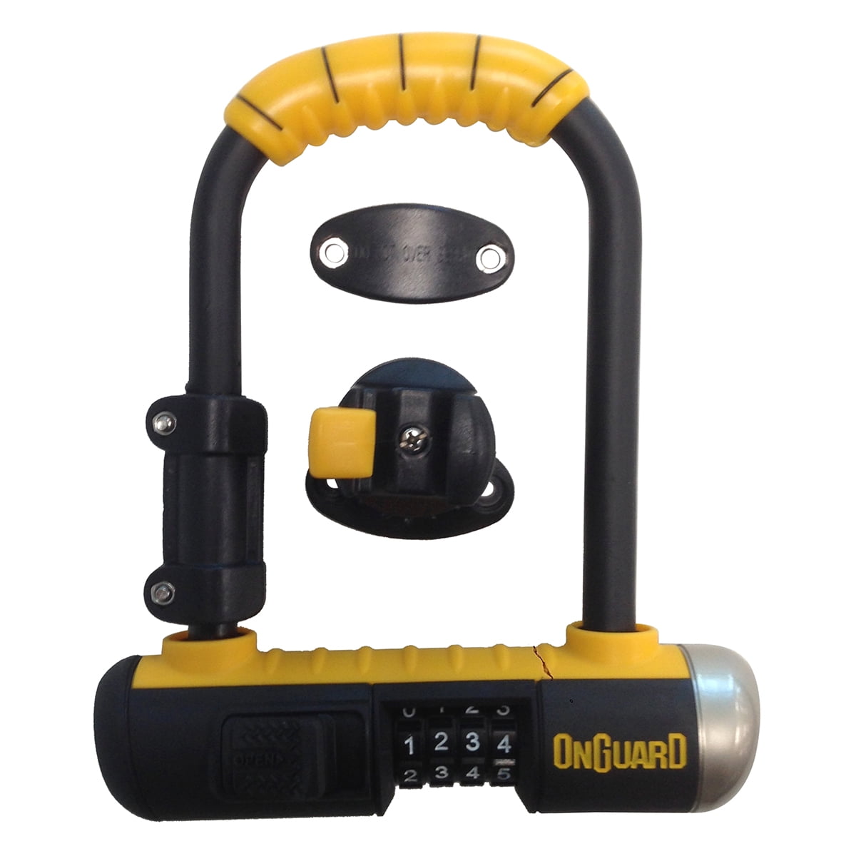OnGuard Combo Mini U-Lock 3.5 x 5.5" Black/Yellow