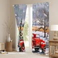 thumbnail image 3 of Manfei Merry Christmas Curtains Pack of 2 (42x84 Each),Chic Xmas Tree Curtains Blackout,Weatern Rustic Cabin Bedroom Curtains For Men Women,Microfiber Bedroom Decor, 3 of 6